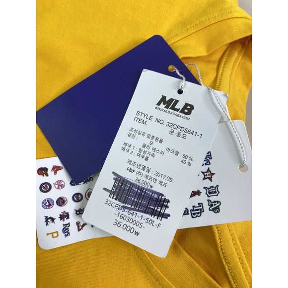 MLB Like Los Angeles Dodgers Womens Small Yellow T-Shirt Bubble Graphic NWT - Picture 6 of 6